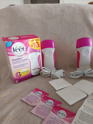 Veet Easy Wax hair removal devices like new, pack of 2 with accessories