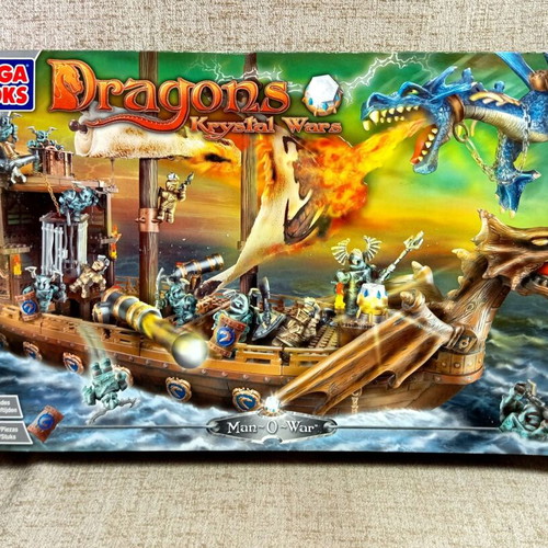 Mega Bloks Dragons Krystal Wars Man-O-War Warship 2003