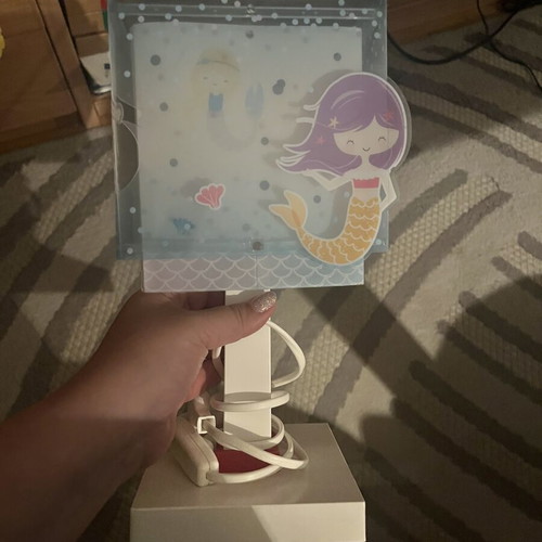Children's table lamp with mermaids