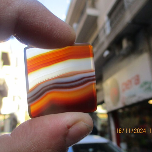 Sardonyx cabochon new, slice 30.55 mm