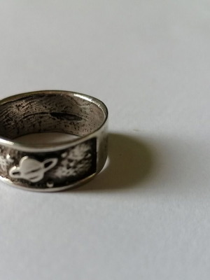 Silver 925 ring new with planet and stars no 55 (US 7)