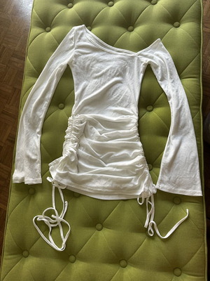 Shein summer mini dress, white, adjustable length