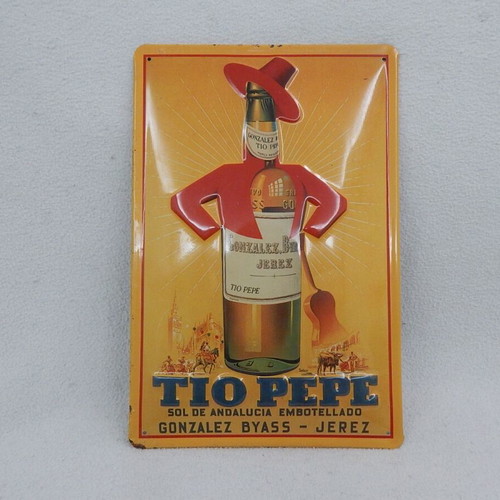 Tio Pepe metal sign used, 1990s, 20x30 cm