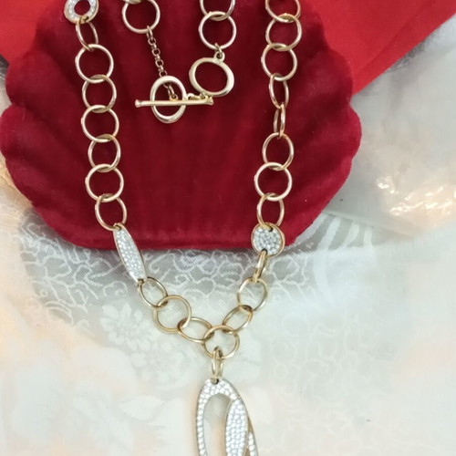 Swarovski vintage necklace with rings