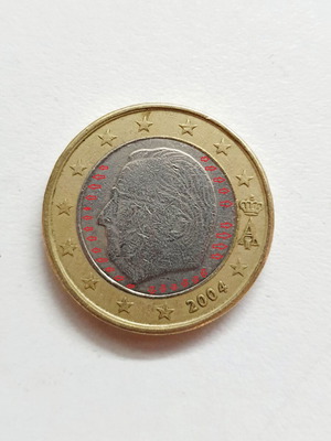 Σπάνιο συλλεκτικό κέρμα 1€ euro Belgium 2004 King Albert II μεταχειρισμένο