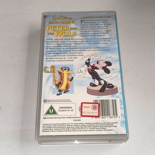 Peter and the Wolf VHS tape used, animated