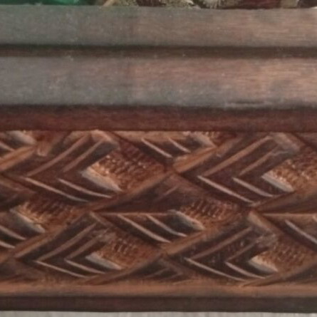 Handmade wooden mirror like new with unique design