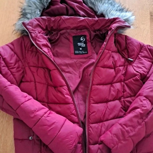 District75 women's jacket used, burgundy, size M with removable hood