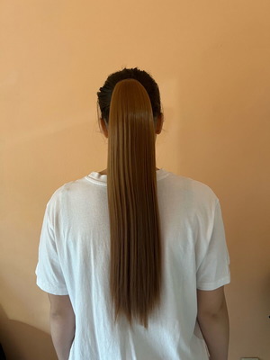 Hair extension ponytail honey color new, 60 cm, 100 g