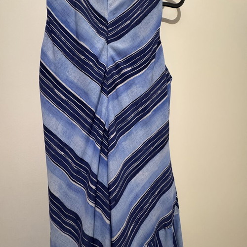 Mango sleeveless midi dress like new, light blue and navy, size M