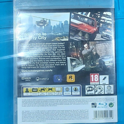 Grand Theft Auto IV PlayStation 3 game like new with original case and manual