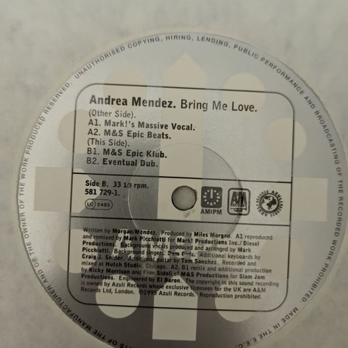 Andrea Mendez Bring Me Love 2x12" vinyl electronic