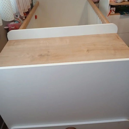 Cilek Convertible Baby Cot with Changing Table, 2 Mattresses & Baby Set like new