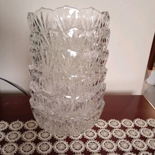 Ice cream bowls new, crystal, pack of 6 pieces