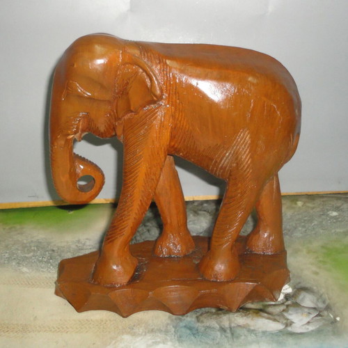Handmade wooden elephant decoration