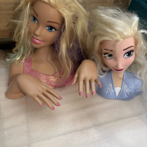 Barbie & Frozen doll set for hairstyling
