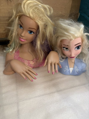 Barbie & Frozen doll set for hairstyling
