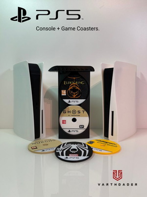 PS5 printed console with 12 coasters new