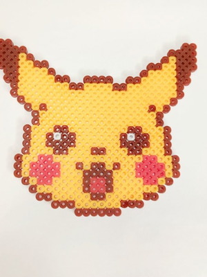 Pikachu Pixel Art Handmade from Fuse Beads, new