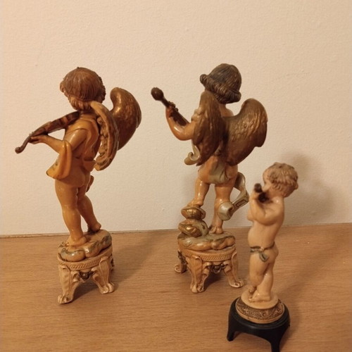 Vintage Fontanini Cherub Figurines Set of 3, like new