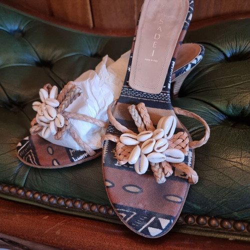 Casadei platform sandals size 41 used, light wear