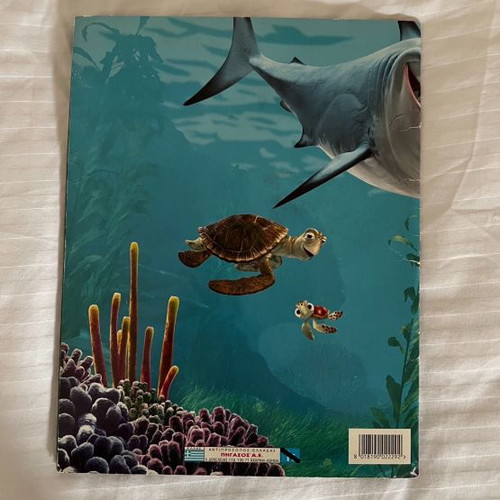 Panini Finding Nemo album used with 130 stickers attached