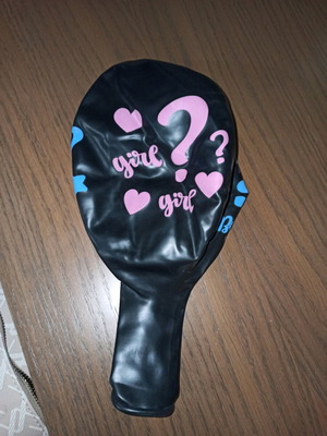 Gender reveal balloons new, 6 blue and 6 pink with confetti