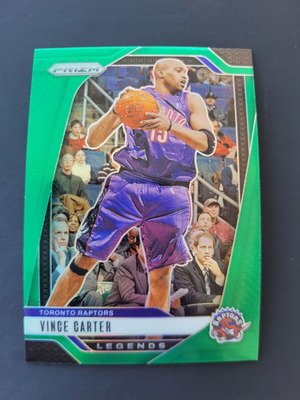 Vince Carter Raptors 2024-25 Panini Prizm Basketball Card Prizms Green like new
