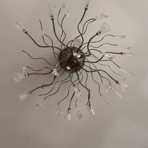 Modern chandelier ceiling light with crystals like new