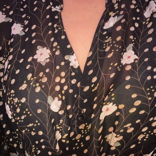 Floral dress semi-transparent with wide fit like new