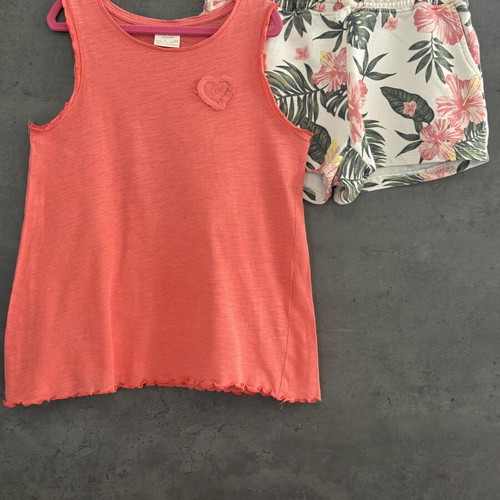 Girls' summer clothing set used, ages 6-8, multicolored, brands included