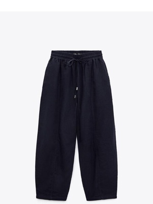 Zara linen pants like new, blue, size S