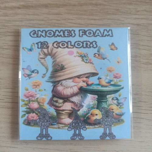 Gnomes pink foam design new, set of 3 pieces