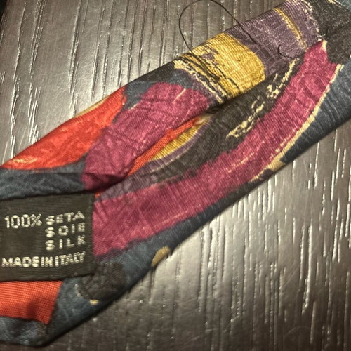 Missoni vintage tie used, multicolored, 100% silk