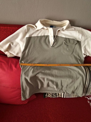 Polo Pike Shirt used, summer, green and white, size L