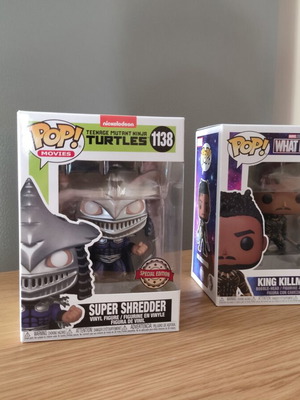 Funko Pop King Killmonger 878 and Super Shredder 1138 pack new