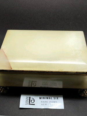Vintage onyx jewelry box used, large and heavy
