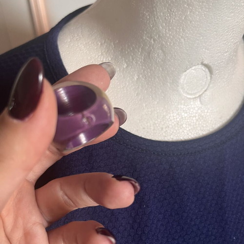 Ring used with purple color and small crack