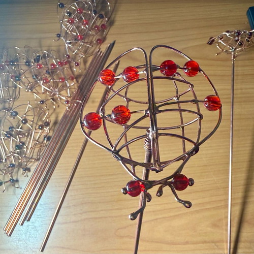 Handmade decorative ladybugs Copper Style 4.Δ.1 new