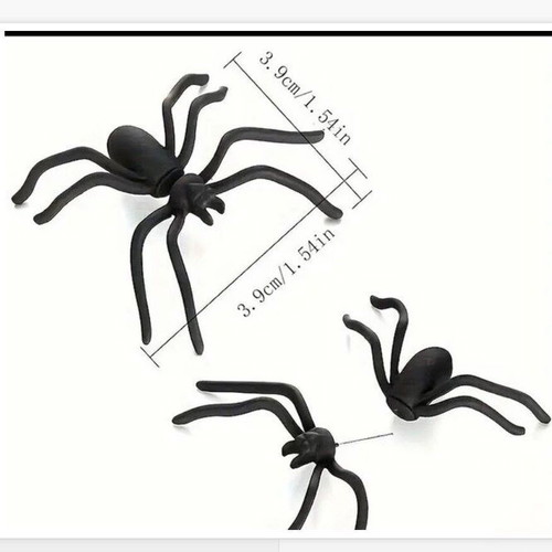 Spider earring new, black, gothic style