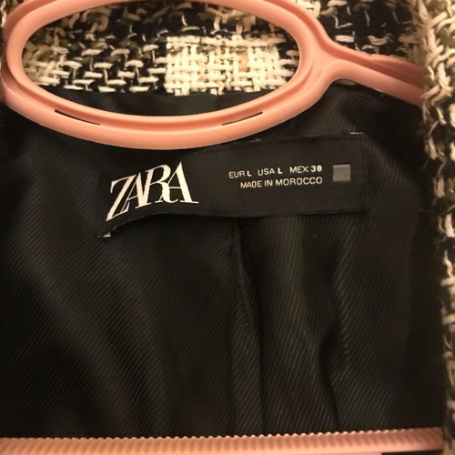 Zara checked jacket like new, beige and black
