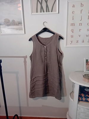 Linen dress M/L gray like new