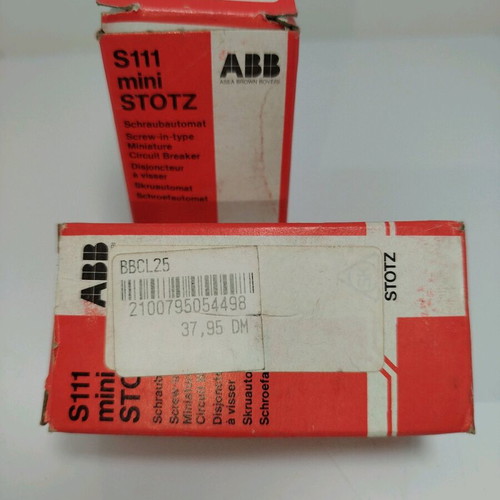 Mini STOTZ ABB S111 25A automatic circuit breaker pack of 2 new