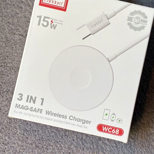 EarlDom 3 in 1 MagSafe Wireless Charger 15W with Type C