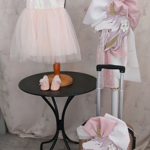 Simple baptism set 8 months to 2.5 years with glitter and sequins