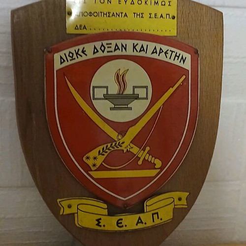Military plaque S.E.A.P used with wooden base and metal parts