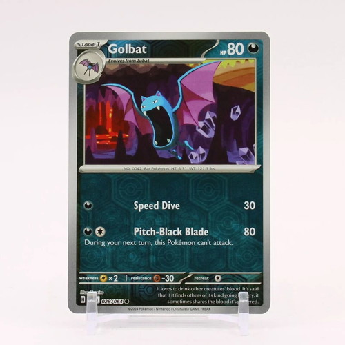 Golbat Shrouded Fable Reverse Holo Pokemon collectible card new