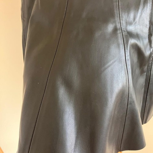 ZARA mini skirt made of faux leather used, size M, black