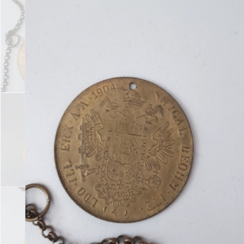 Fr. Joseph Austrian-Hungarian gold coin replica diameter 4 cm