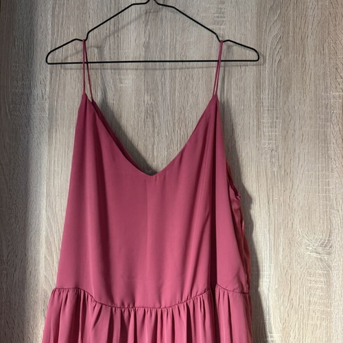 Zara pink satin maxi dress
